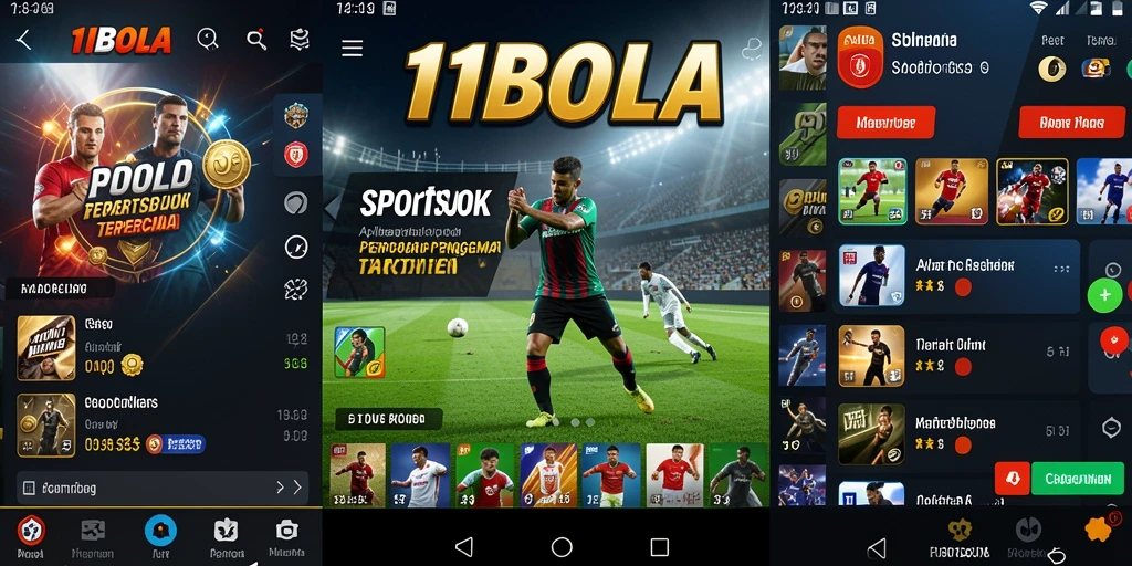 Tampilan utama aplikasi 11BOLA dengan fitur sportsbook yang lengkap.