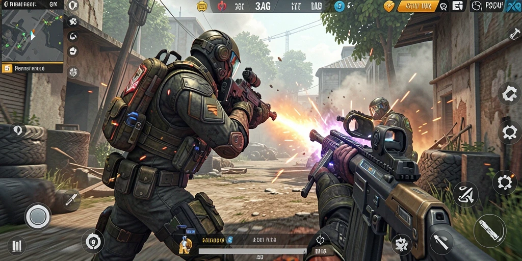 Screenshot gameplay 33AG yang penuh aksi dan strategi pertempuran.