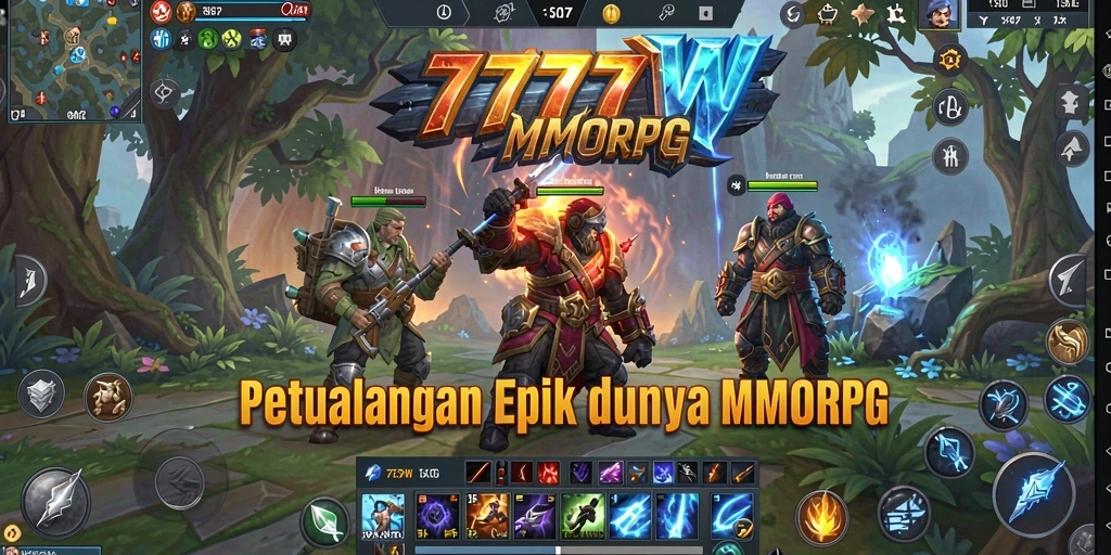 Gameplay MMORPG yang menakjubkan di 7777W dengan aksi seru.