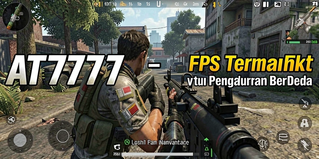 Tampilan gameplay AT777 yang mendebarkan dalam pertempuran FPS.
