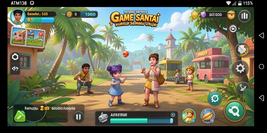 Screenshot ATM138 menampilkan gameplay yang seru dan penuh warna.