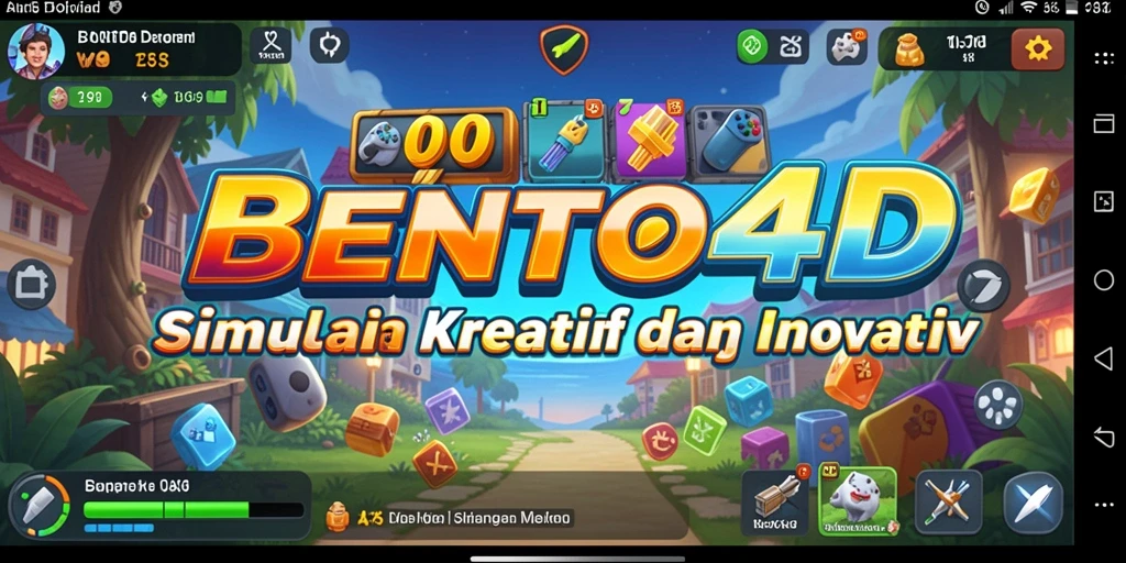 Tampilan menarik dari gameplay BENTO4D yang penuh warna dan kreatif.