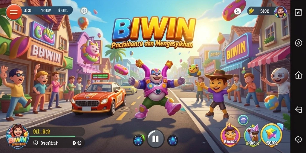Tampilan gameplay BIWIN yang menampilkan aksi seru dan tantangan Arcade.