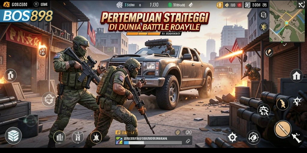 Tampilan gameplay yang seru dalam pertempuran Battle Royale.