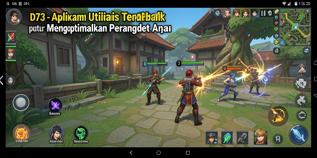 Screenshot utama D73 menunjukkan antarmuka aplikasi yang mudah digunakan.