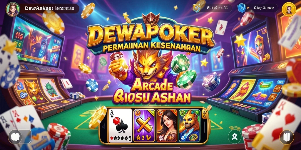 Tampilan gameplay seru dalam DEWAPOKER, pengalaman arcade yang menantang.