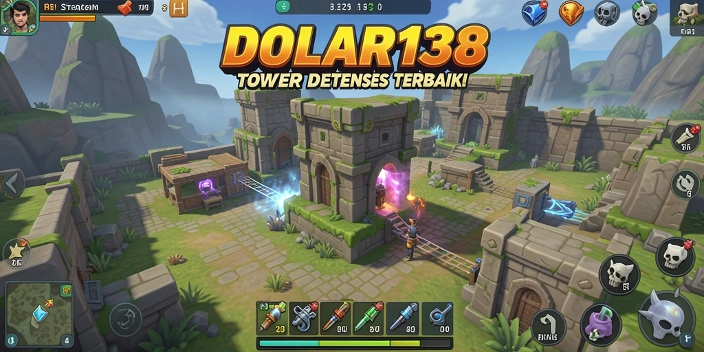 Screenshot DOLAR138 menampilkan aksi menegangkan dalam Tower Defense.