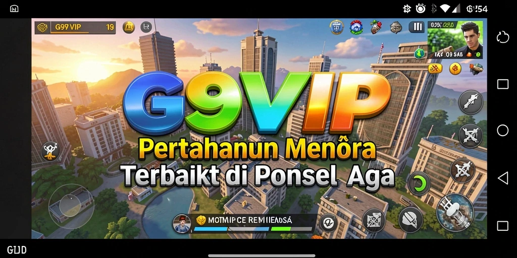 Tangkapan layar G9VIP menampilkan gameplay menara pertahanan yang intens.