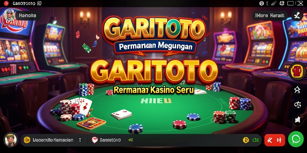 Screenshot utama GARITOTO menunjukkan grafik kasino yang menakjubkan.