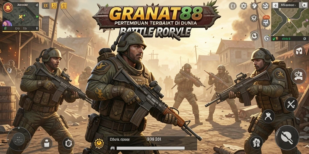 Screenshot GRANAT88 yang menampilkan aksi seru dalam pertarungan Battle Royale.