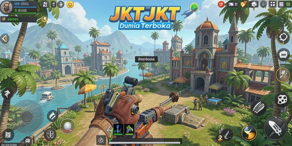 Tampilan gameplay mendebarkan dari dunia terbuka JKTJKT.