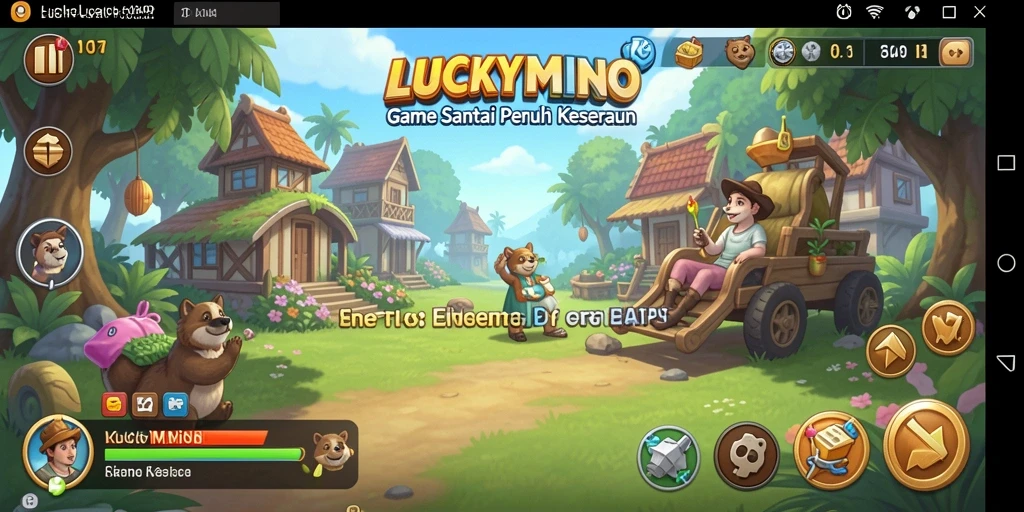 Tampilan gameplay <strong>LUCKYMINO</strong> yang ceria dan interaktif.