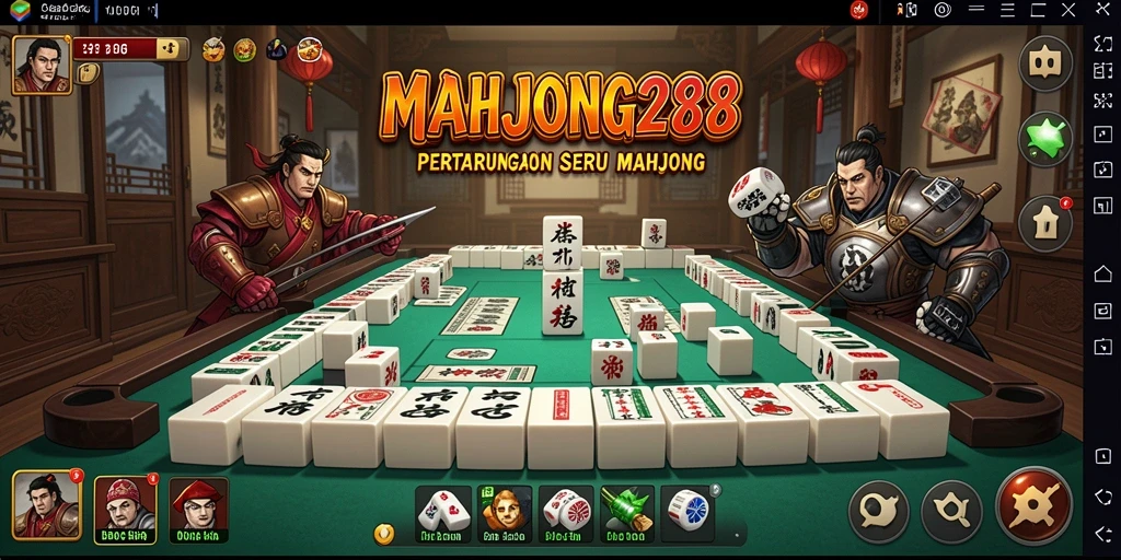 Tampilan gameplay seru MAHJONG288 dalam pertarungan Fighting.