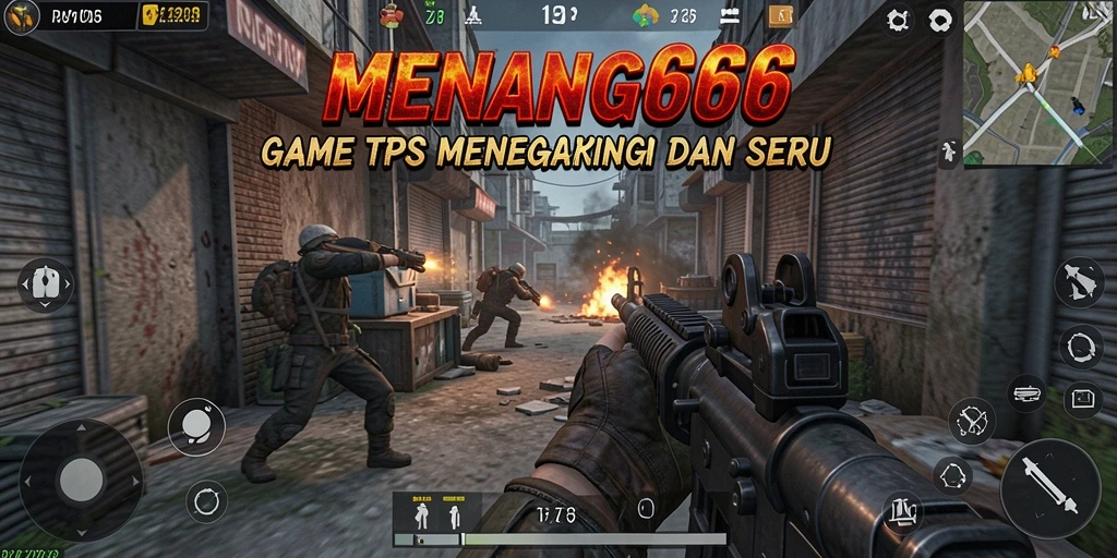 Tangkapan layar gameplay MENANG666 dengan aksi tembak-menembak intens.