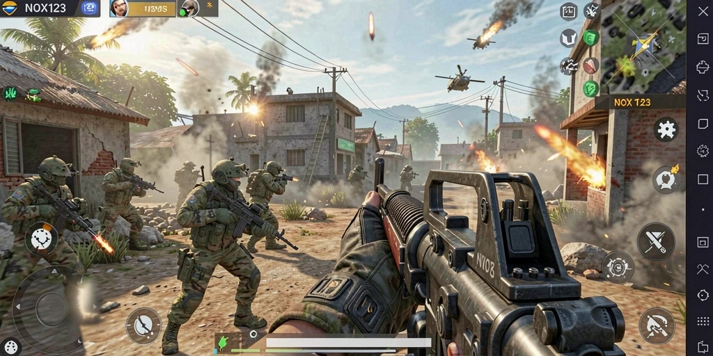 Gameplay seru dari NOX123 menantang pemain dalam pertempuran epic.