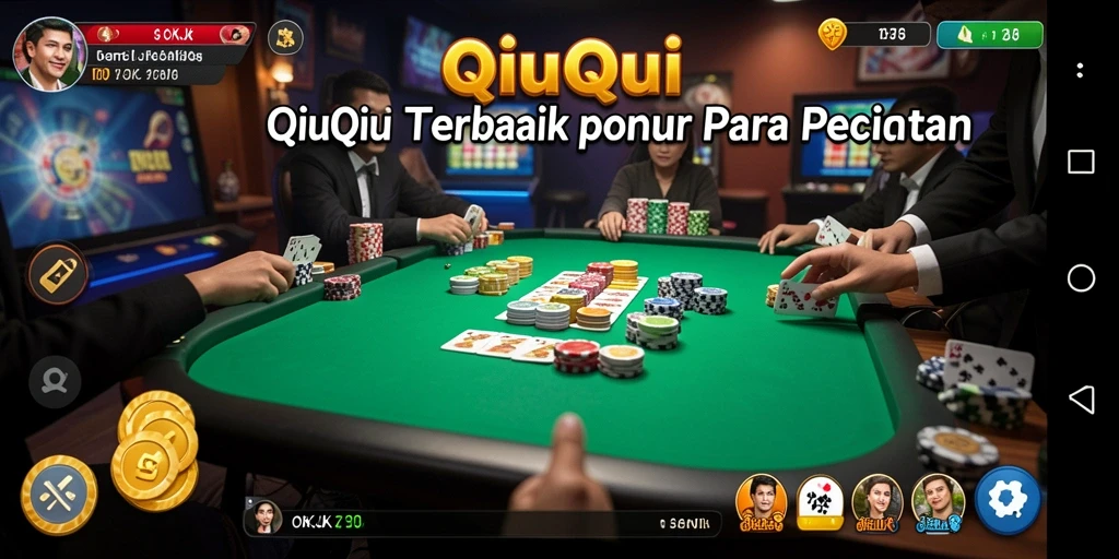Screenshot gameplay menunjukkan pertarungan seru dalam game QiuQiu.