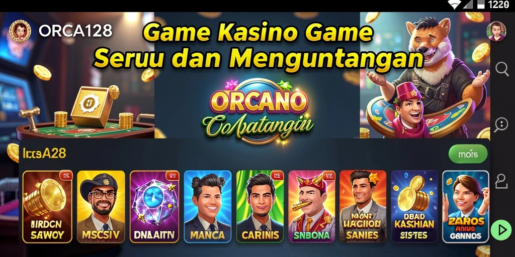 Tampilan menarik dari gameplay ORCA128 yang seru dan menghibur.