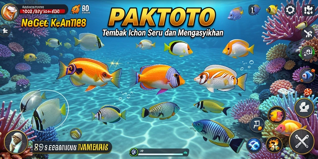Tampilan gameplay menarik dalam PAKTOTO dengan ikan berwarna-warni.