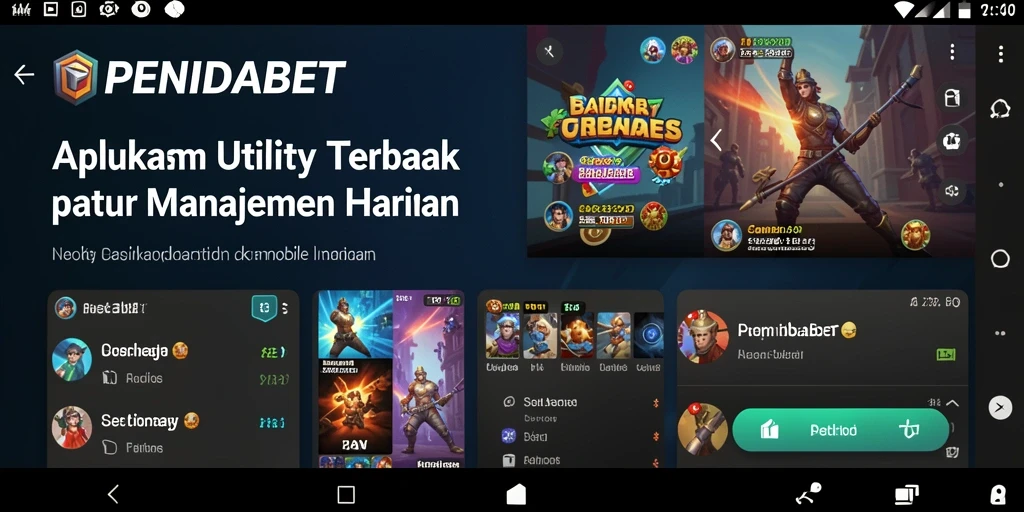 Screenshot utama PENIDABET menunjukkan antarmuka pengguna yang intuitif.