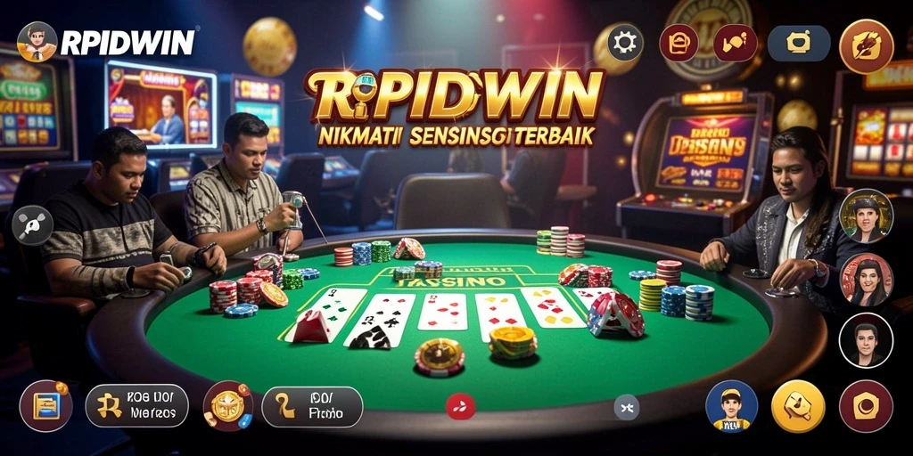 Tampilan gameplay menarik dari RPIDWIN yang menyajikan keseruan kasino.