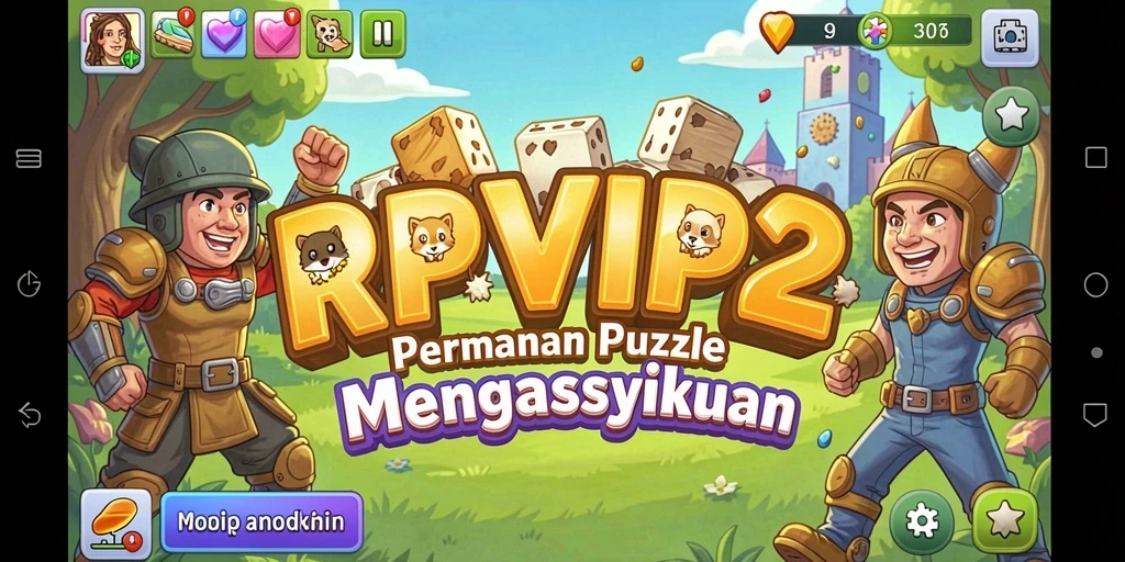 Screenshot gameplay RPVIP2 yang menampilkan susunan teka-teki yang menarik.