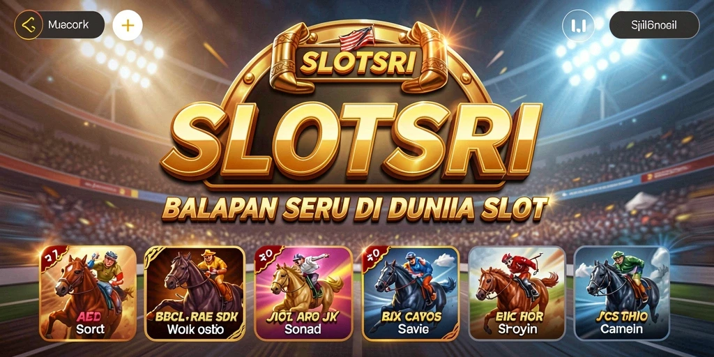 Screenshot gameplay SLOTSRI menampilkan balapan mendebarkan dengan slot.