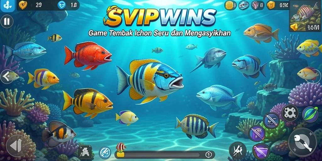 Tampilan gameplay menembak ikan yang seru di SVIPWINS.