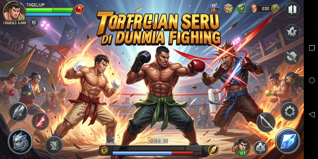 Gameplay Fighting seru di TOGELUP dengan karakter unik.