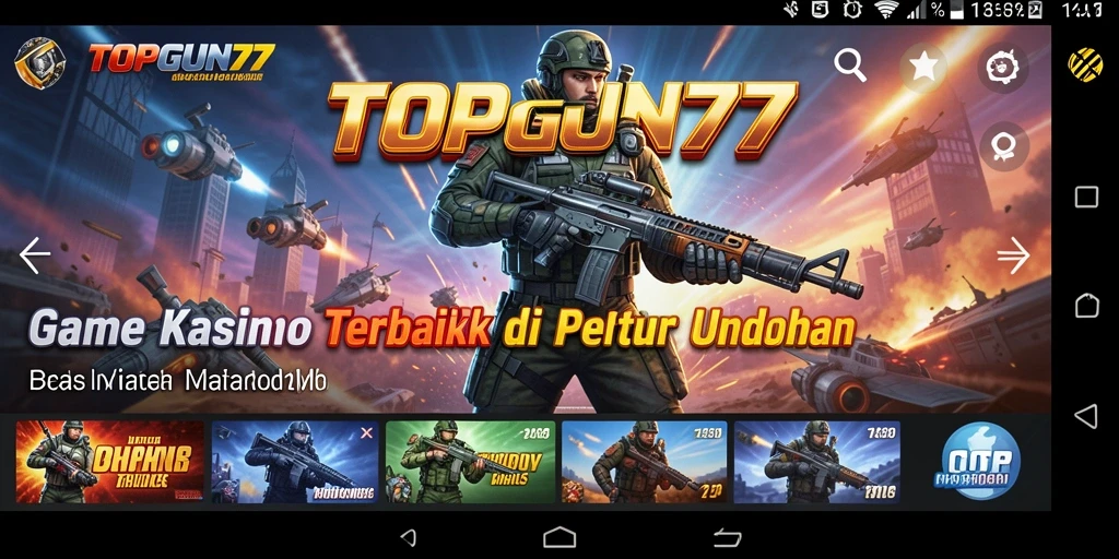 Tampilan gameplay Kasino yang mendebarkan di TOPGUN77.