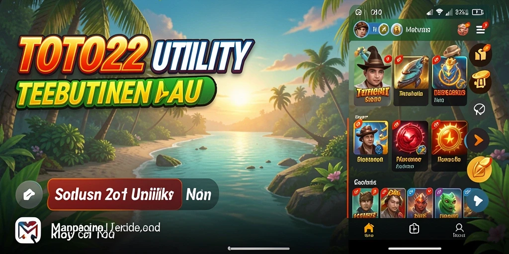 Screenshot utama TOTO22 menampilkan antarmuka aplikasi Utility yang menarik dan mudah digunakan.